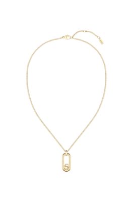 Gold-tone chain necklace with Double B monogram pendant