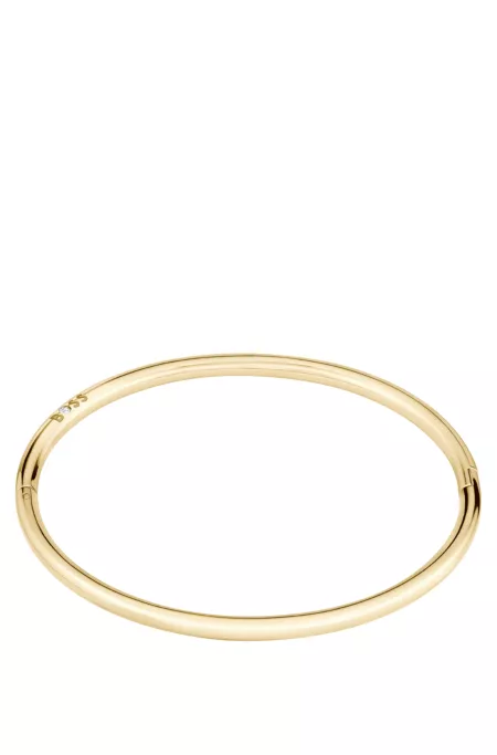 Gold-tone bangle with logo detail