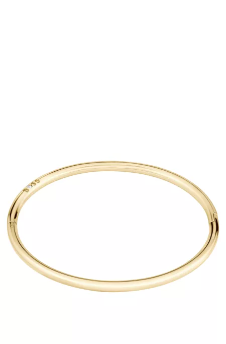 Gold-tone bangle with logo detail