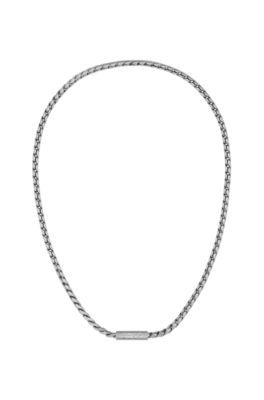 Silver-tone necklace with braided chain, Assorted-Pre-Pack