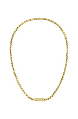 Collar dorado con cadena trenzada, Assorted-Pre-Pack
