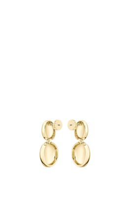 Gold-tone earrings with pebble style, Assorted-Pre-Pack
