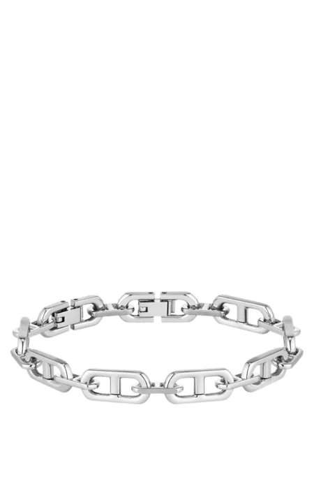 Polished and brushed chain cuff