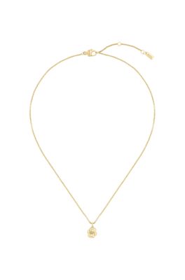 Gold-tone necklace with Double B monogram pendant, Assorted-Pre-Pack