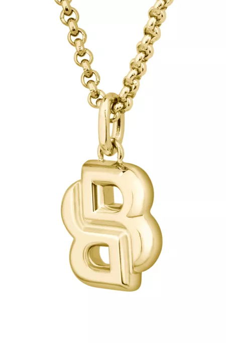 Gold-tone necklace with Double B monogram pendant