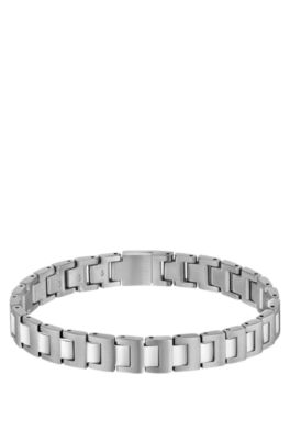 Silver-tone link cuff with logo closure, Assorted-Pre-Pack