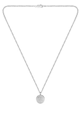 Collar plateado con medall&oacute;n con monograma Double&nbsp;B, Assorted-Pre-Pack