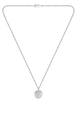 Collar plateado con medall&oacute;n con monograma Double&nbsp;B, Assorted-Pre-Pack