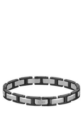 Two-tone H-link cuff with logo clasp, Assorted-Pre-Pack