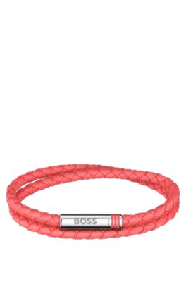 Double-braided cuff with magnetic logo closure, Assorted-Pre-Pack