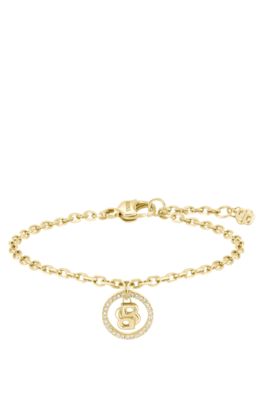 Pulsera en tono dorado con colgante de monograma Double&nbsp;B, Assorted-Pre-Pack
