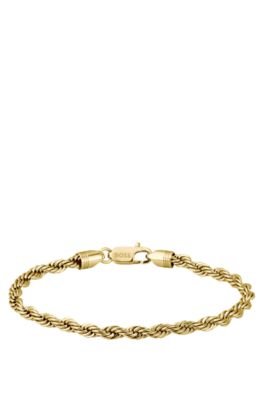 Brazalete en tono dorado con cadena estilo cuerda, Assorted-Pre-Pack