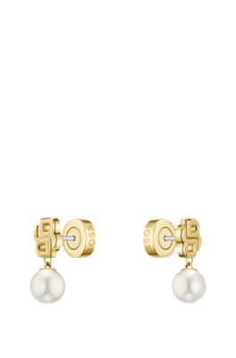 Gold-tone earrings with Double B monogram, Assorted-Pre-Pack