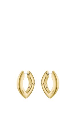 Gold-tone earrings with petal shape, Assorted-Pre-Pack