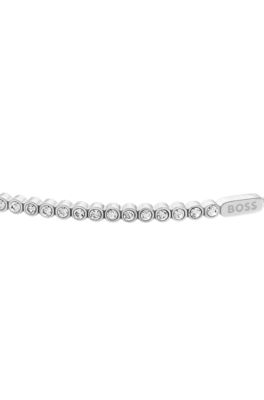 Silver-tone chain bracelet with crystal embellishment, Assorted-Pre-Pack