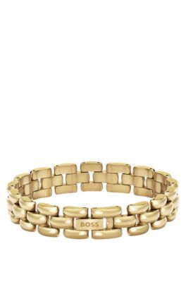 Polished bracelet with engraved logo detail, Assorted-Pre-Pack