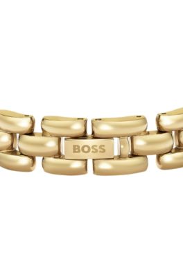 Polished bracelet with engraved logo detail, Assorted-Pre-Pack