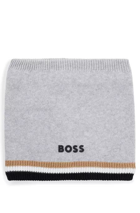 Kids' logo snood with faux-fur lining