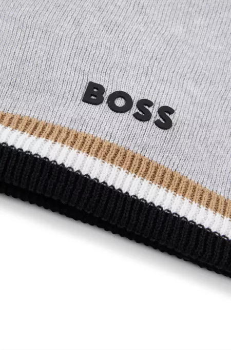 Kids' logo snood with faux-fur lining