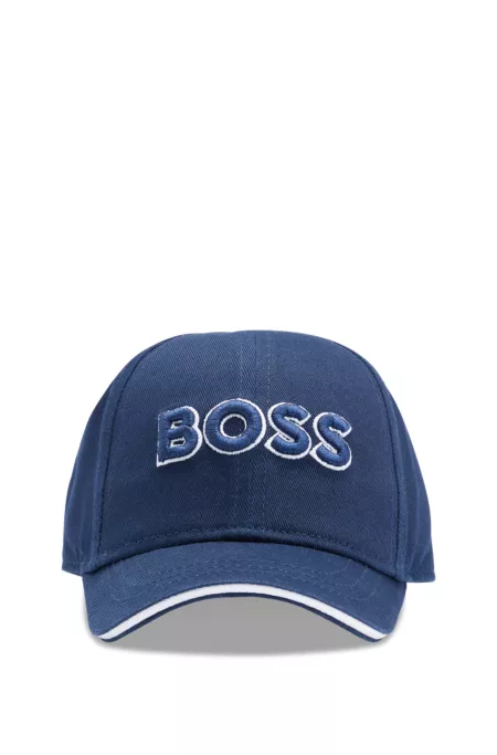 Kids' cotton-twill cap with logo