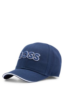 Kids' cotton-twill cap with logo, Dark Blue