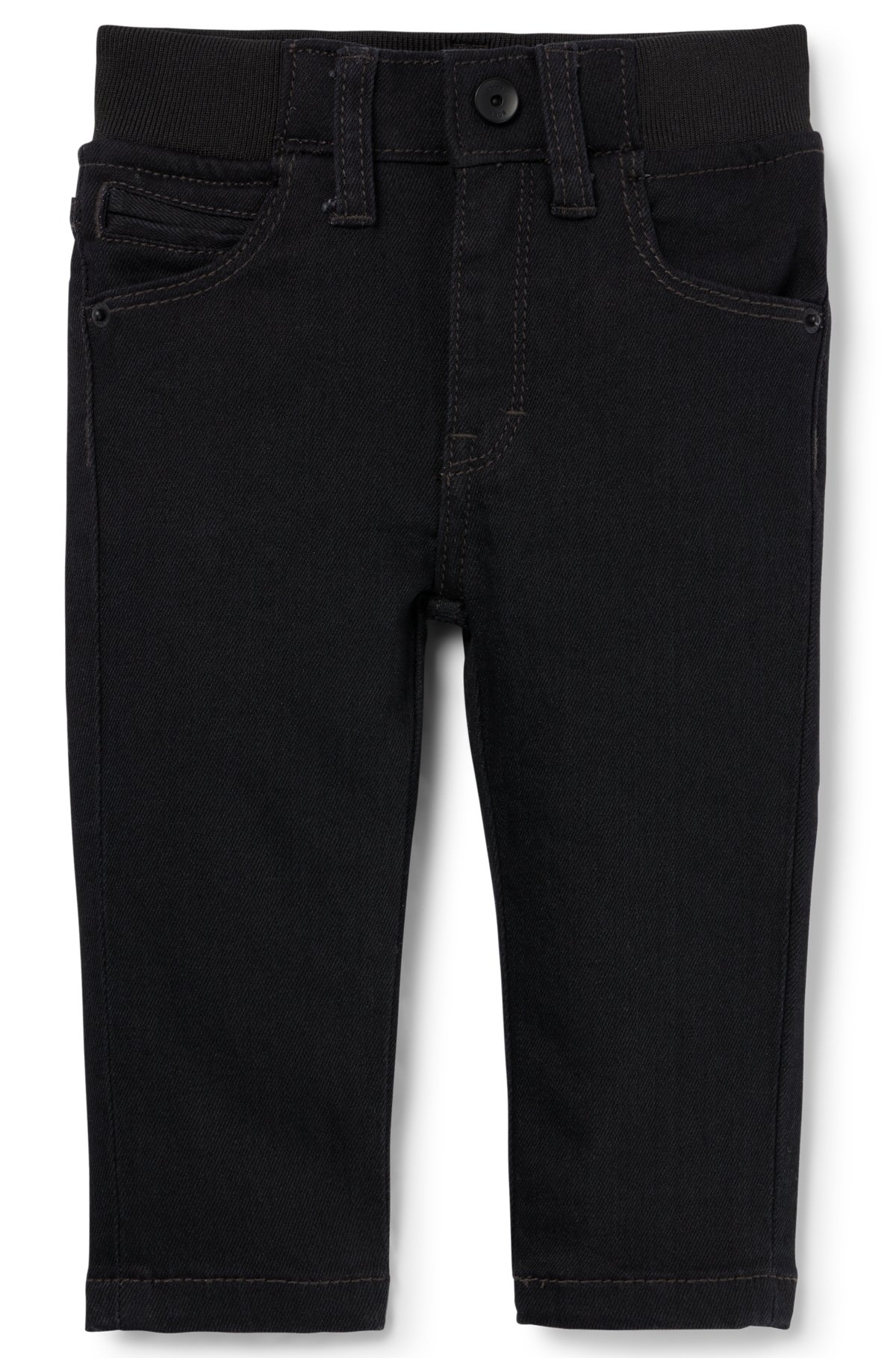 - Kids' slim-fit jeans in black stretch