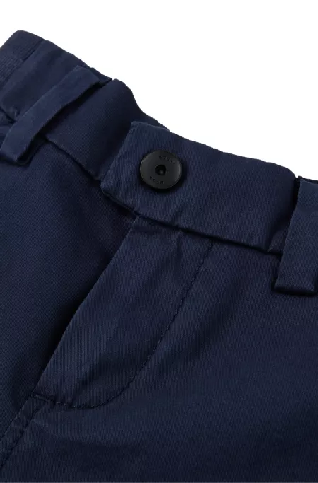 Kids' cargo-pocket trousers in stretch cotton