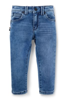 BOSS Kids' jeans in stretch denim with branded back pocket