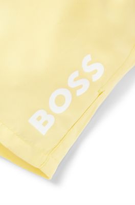 BOSS Kidswear logo-print swim shorts - Yellow
