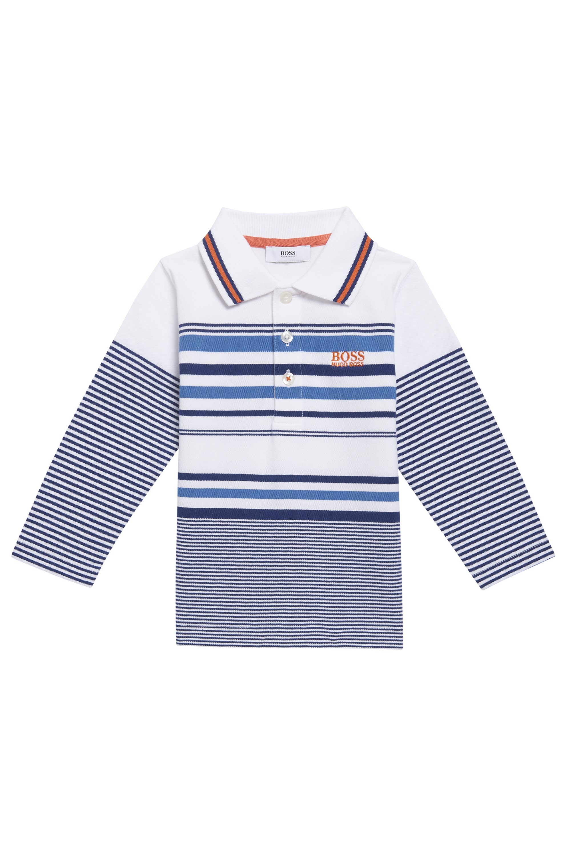 'J05498' | Toddler Stretch Cotton Blend Polo Shirt, Dark Blue