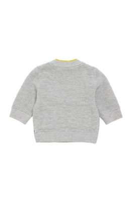 'J05515' | Toddler Stretch Cotton Kangaroo Pocket Sweater, Light Grey