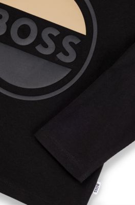 Kids' logo-artwork T-shirt in cotton jersey, Black