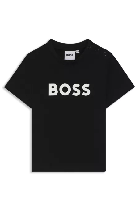 Kids' cotton T-shirt with logo print