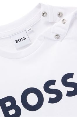 BOSS Kidswear logo-embroidered cotton T-shirt - White