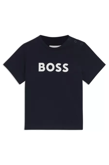 Kids' cotton T-shirt with logo print