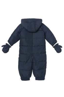 'J06151' | Toddler Nylon Blend Snowsuit, Detachable Hood, Dark Blue