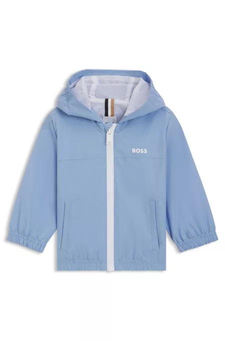 Kids' logo-print jacket with water-repellent finish