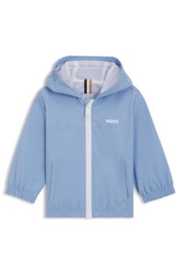 Kids' logo-print jacket with water-repellent finish, Light Blue