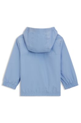 Kids' logo-print jacket with water-repellent finish, Light Blue