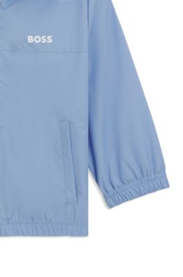 Kids' logo-print jacket with water-repellent finish, Light Blue