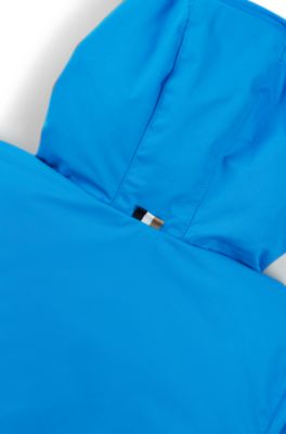 Kids' color-block windbreaker with appearing monogram print, Blue