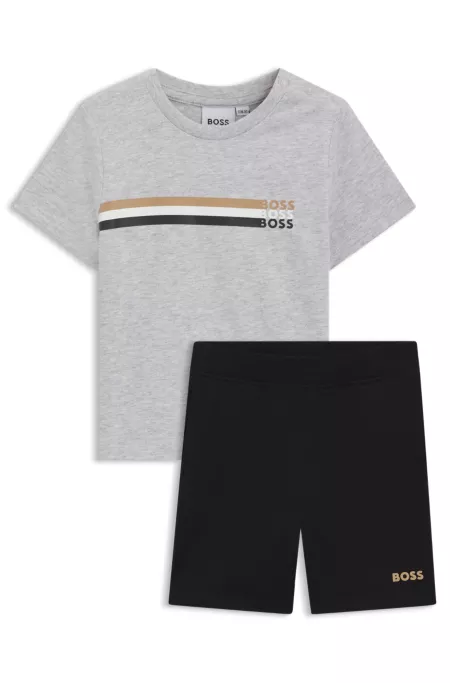 Kids' branded T-shirt and shorts set