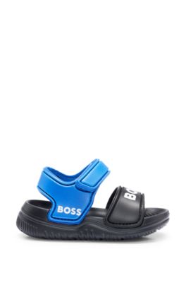 BOSS Kids color blocked sandals with contrast logos