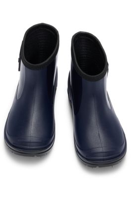 Kids' rain boots with branded label, Dark Blue