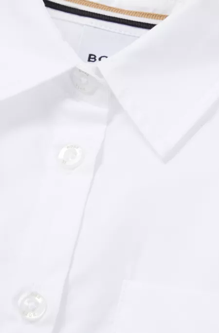 Kids' shirt dress with signature stripes