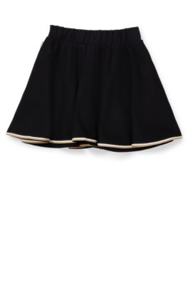Kids' skater skirt with logo print, Black