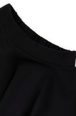 Kids' skater skirt with logo print, Black