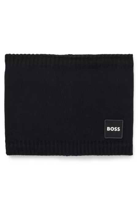 Kids' snood with twill logo badge