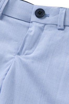 'J24411' | Boys Cotton End-on-End Bermuda Shorts, Light Blue