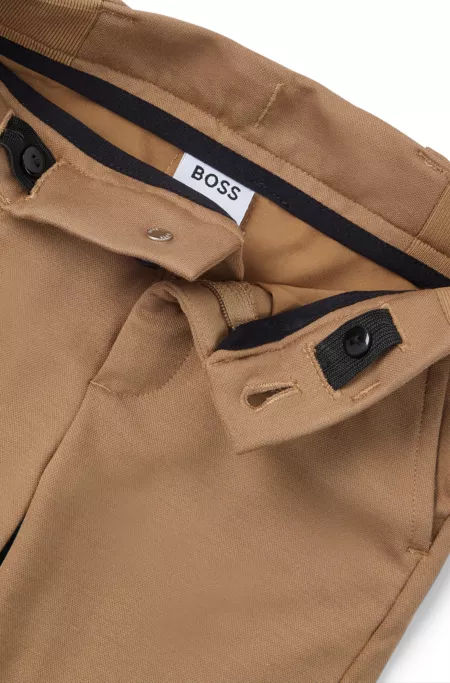 Kids' cargo shorts in stretch piqué